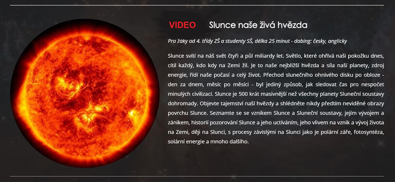 Slunce, naše živá hvězda